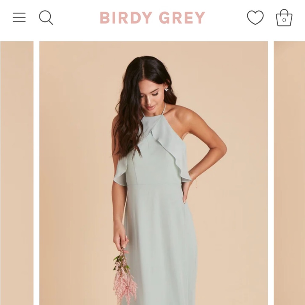 Birdy Grey Chiffon Sage Jules Dress, Size Small, Worn Once, NOT ALTERED